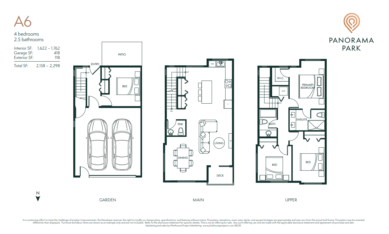 A6 Floor Plan of Panorama Park Towns with undefined beds