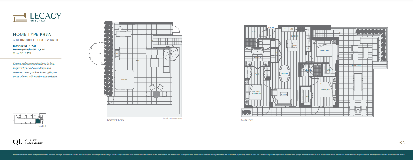 PH3A Floor Plan of Legacy on Dunbar Condos with undefined beds