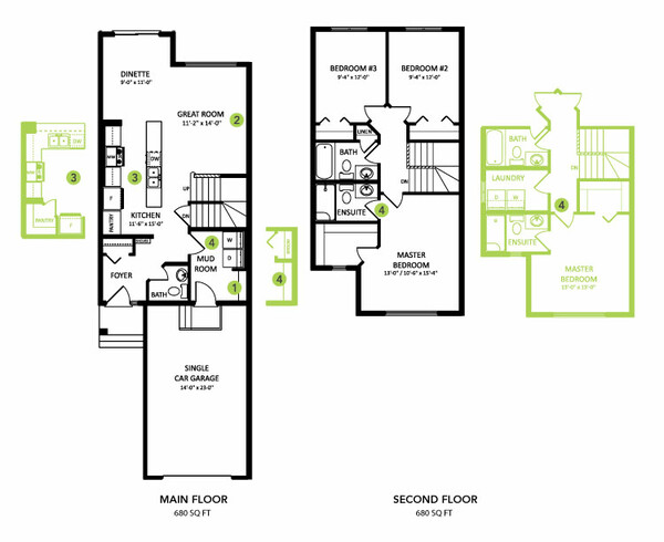 Whitley Floor Plan of One at Keswick with undefined beds