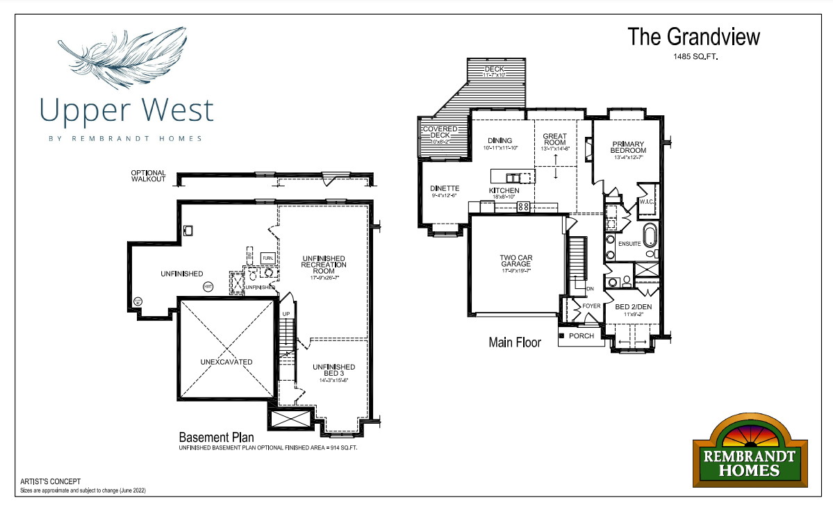  The Grandview  Floor Plan of Upper West Towns with undefined beds