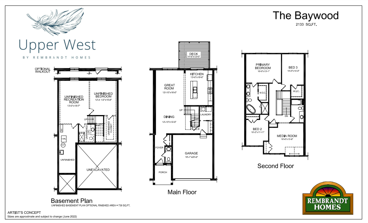  The Baywood  Floor Plan of Upper West Towns with undefined beds