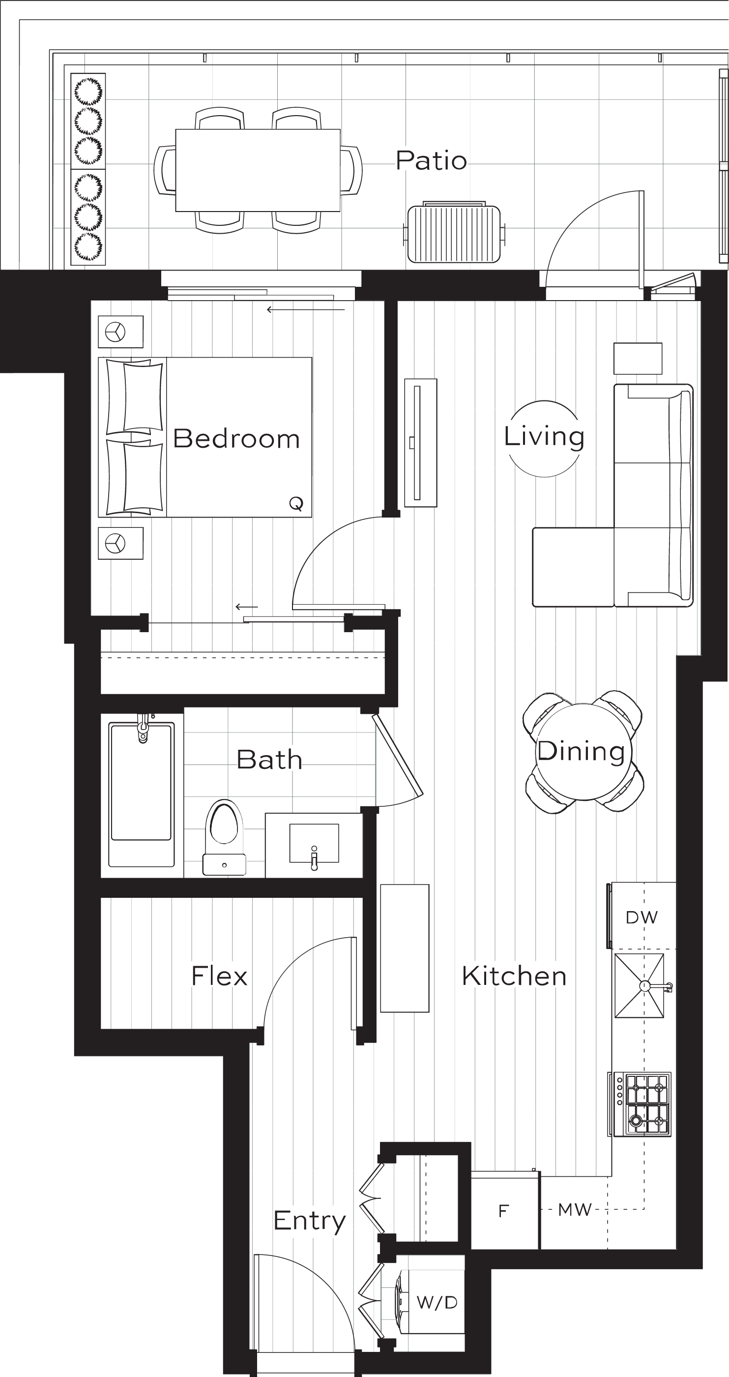 B4 Floor Plan of Lina at QE Park Condos with undefined beds