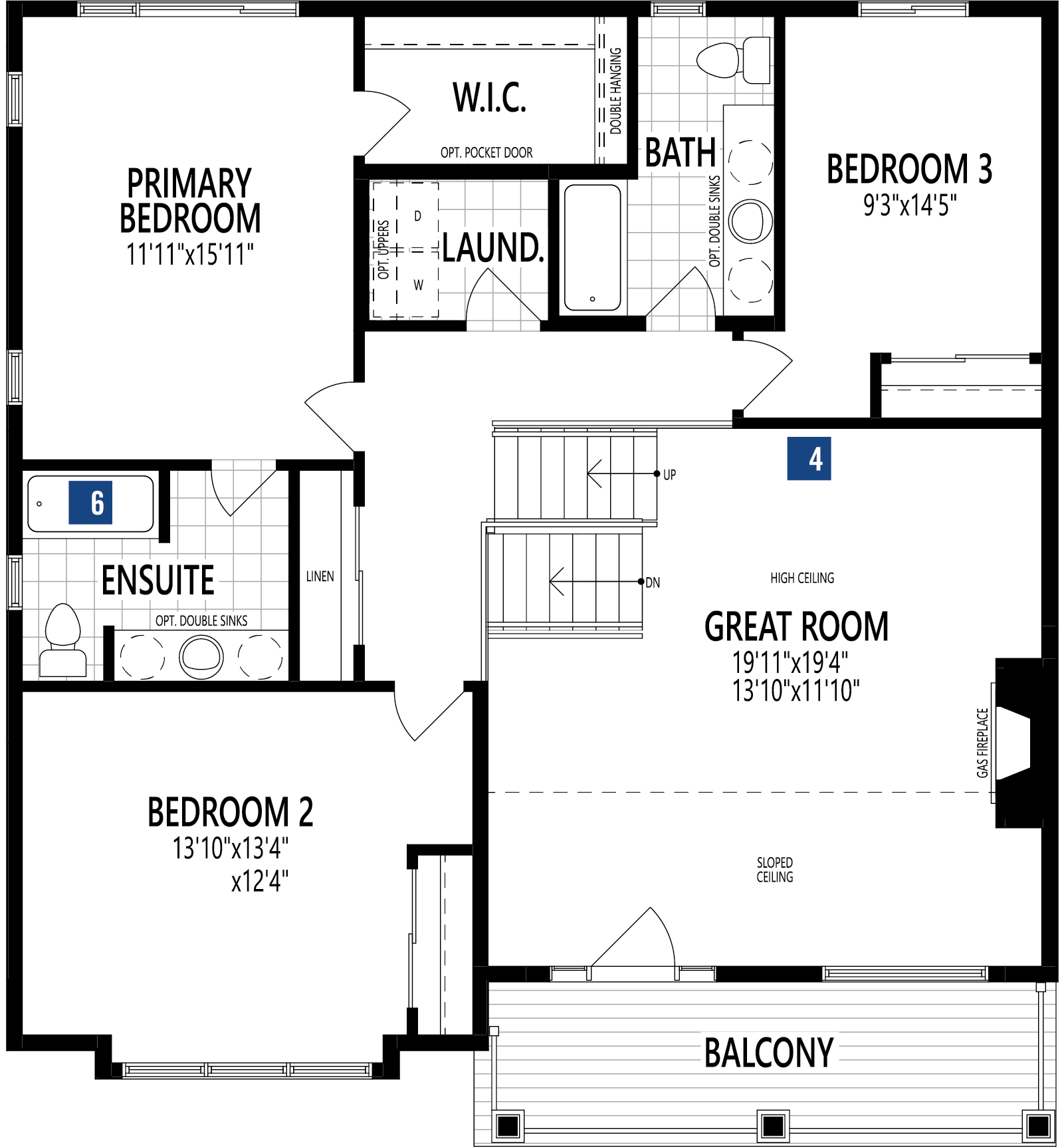 Rutherford Floor Plan of  Stillwater by Mattamy Homes Towns with undefined beds