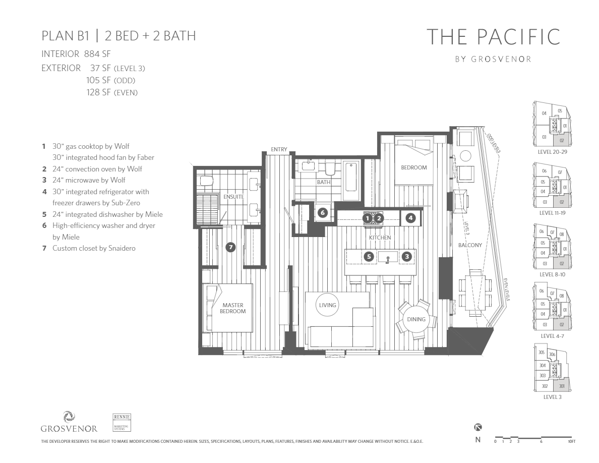 B1 Floor Plan of The Pacific Condos with undefined beds