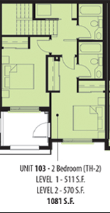 103 Floor Plan of Douglas Green Living Condos with undefined beds