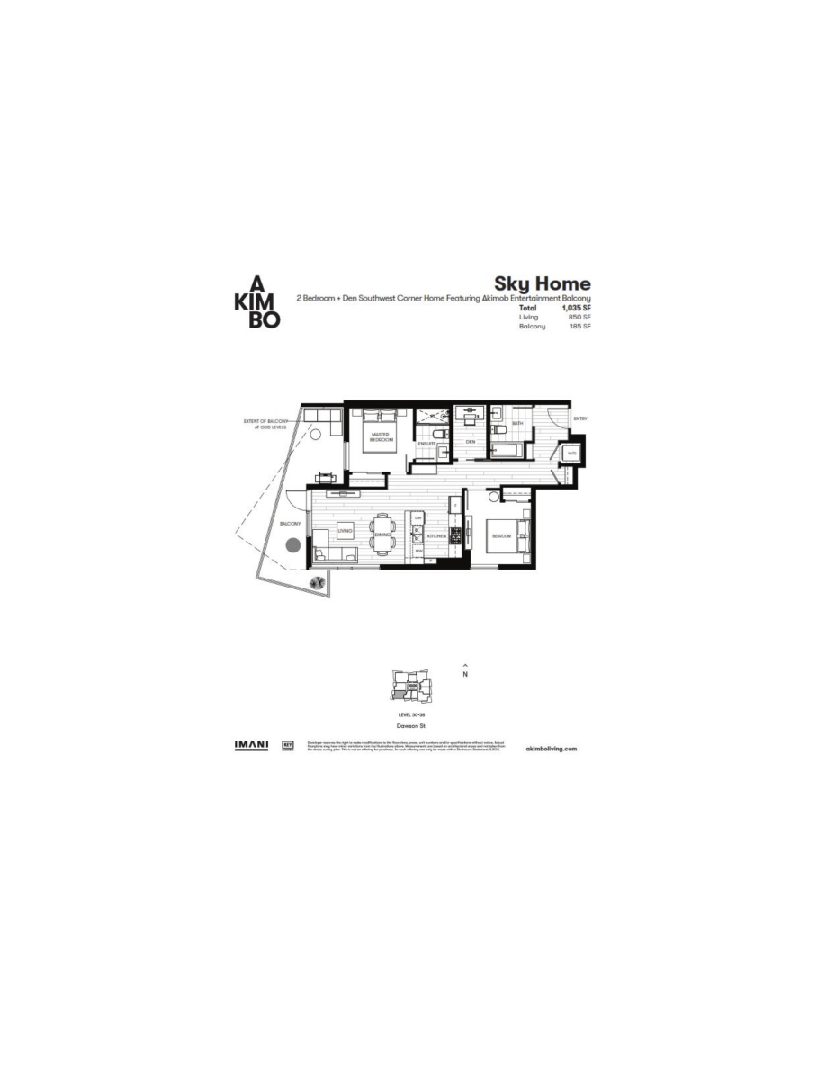 3801 Floor Plan of Akimbo Condos with undefined beds