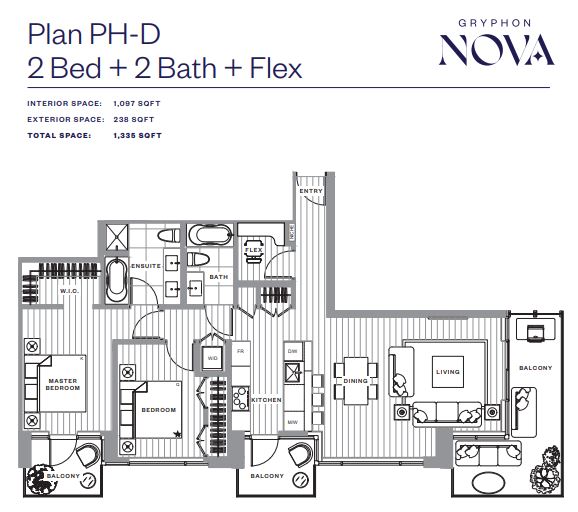 904 Floor Plan of Gryphon Nova Condos with undefined beds