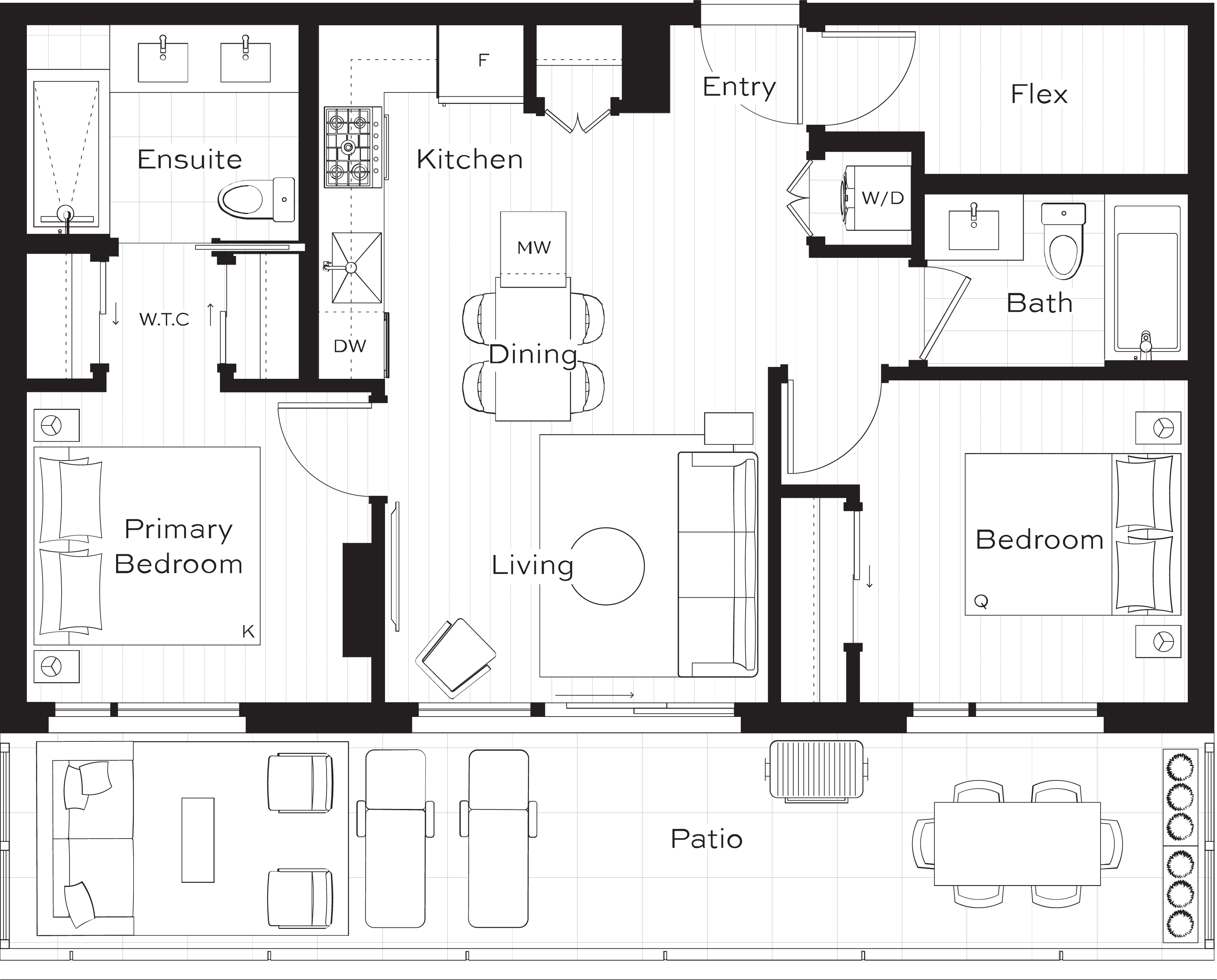  C7 (504)  Floor Plan of Lina at QE Park Condos with undefined beds