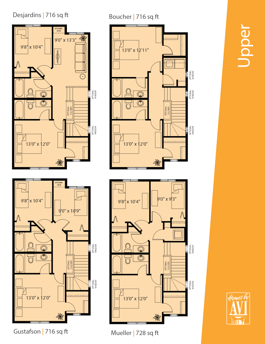 The Bruno Floor Plan of Village at Griesbach with undefined beds