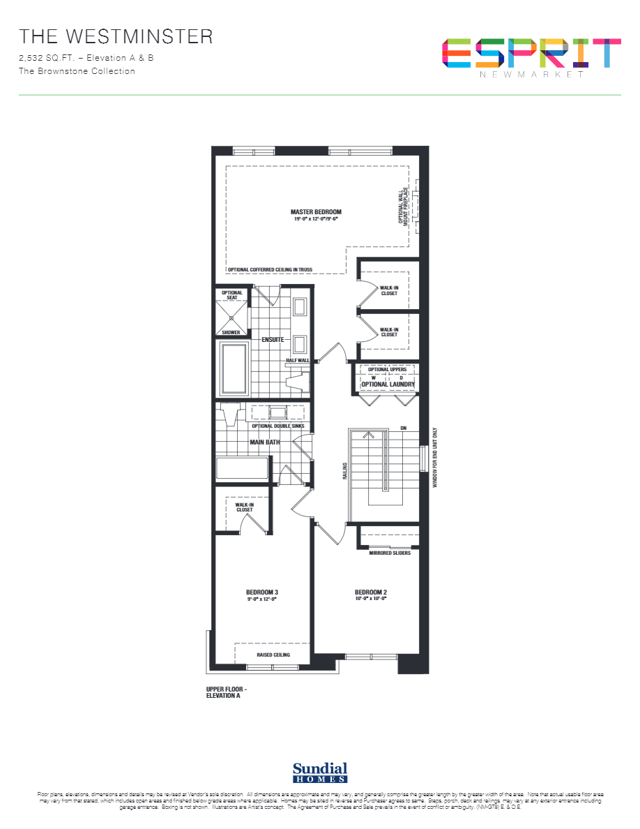  The Westminster  Floor Plan of ESPRIT Newmarket Towns with undefined beds
