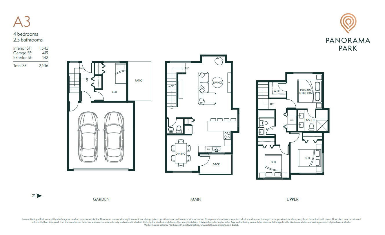 A3 Floor Plan of Panorama Park Towns with undefined beds