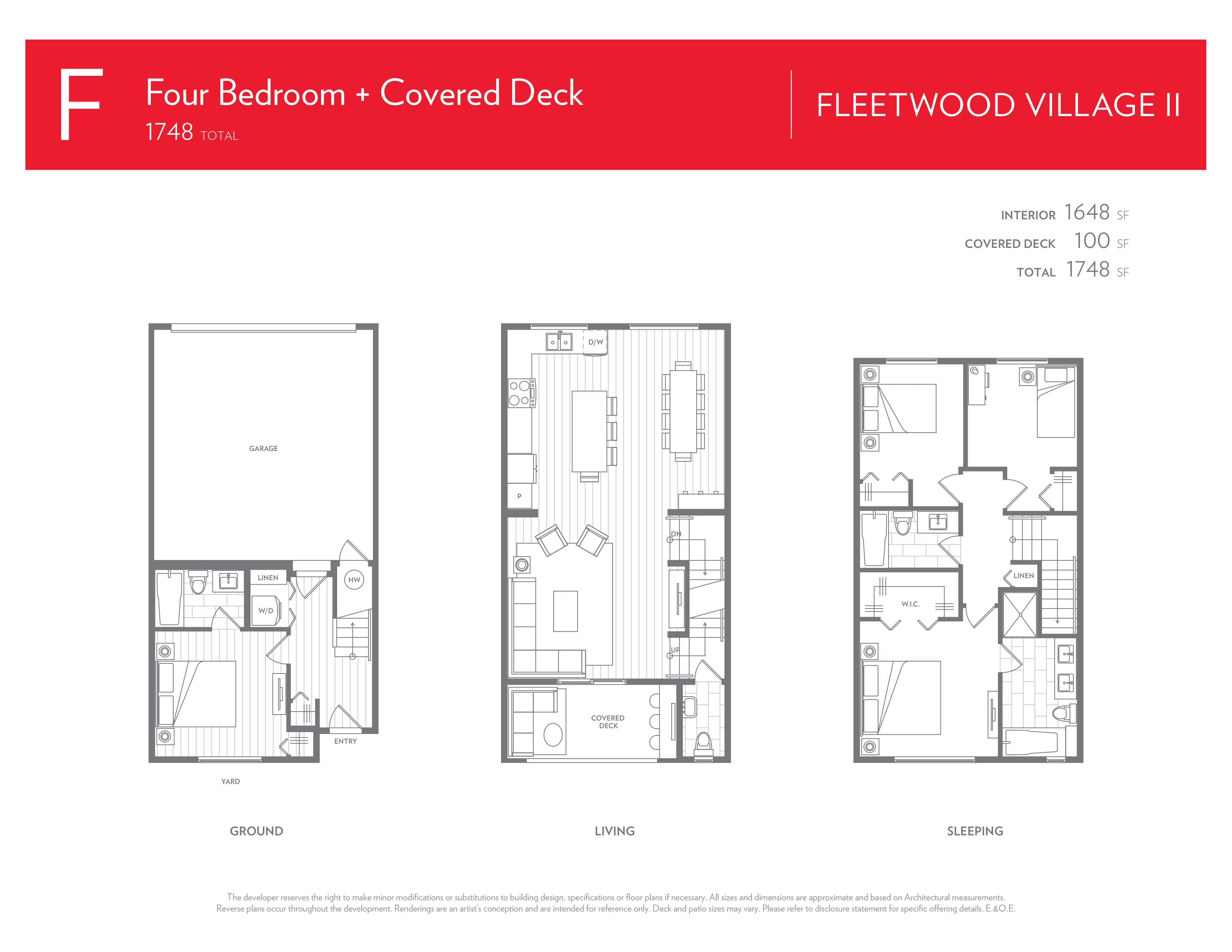 F Floor Plan of Fleetwood Village 2 Towns with undefined beds