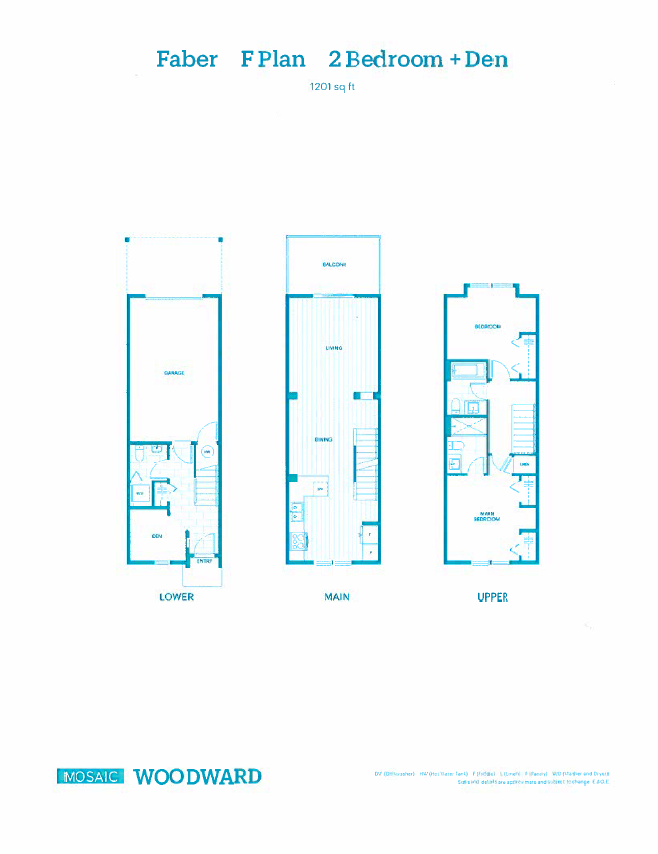 F Floor Plan of Woodward Towns with undefined beds