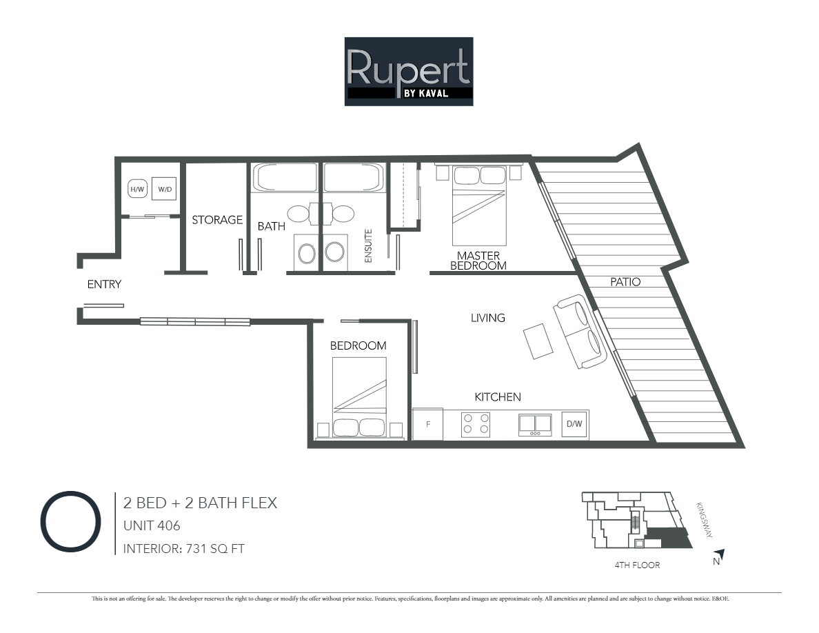 O Floor Plan of RUPERT Condos with undefined beds
