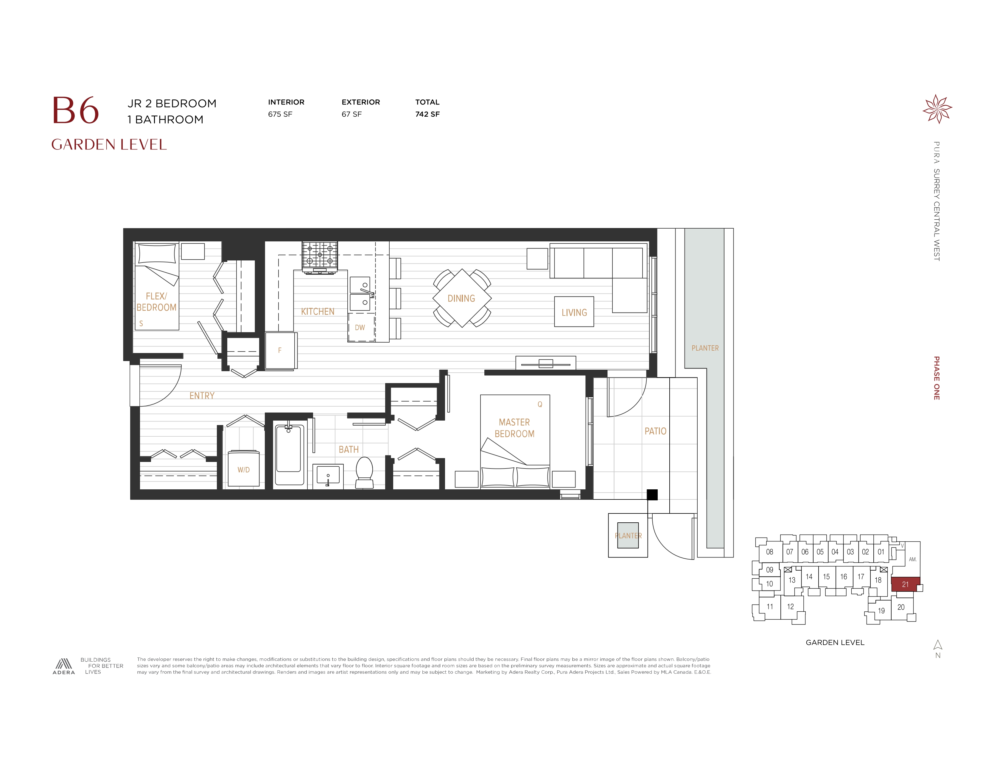B6 Floor Plan of Pura (Phase 1) Condos with undefined beds