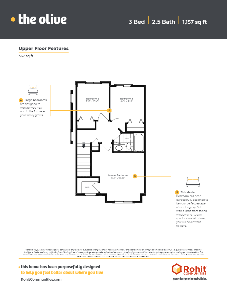 #48, 16335 - 84 Street Floor Plan of Belle Rive Townhomes with undefined beds