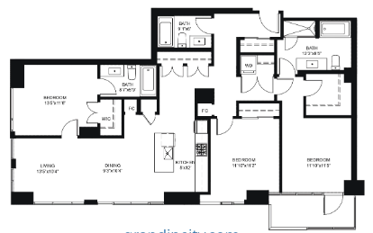 202 Floor Plan of The View at Grandin City Condos with undefined beds