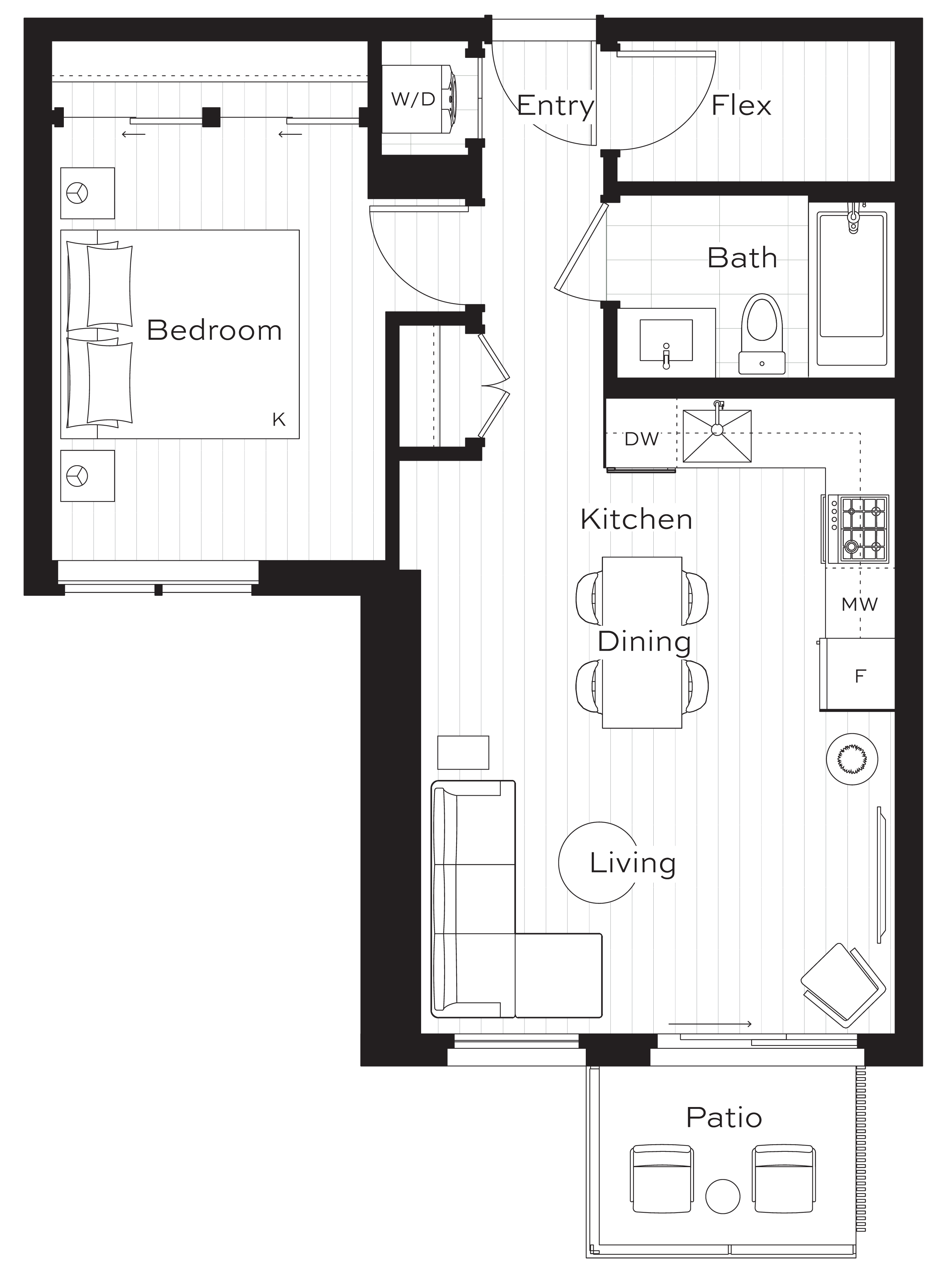 B8 Floor Plan of Lina at QE Park Condos with undefined beds