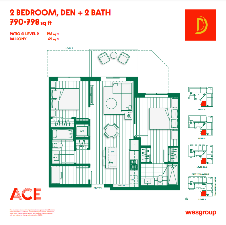 508 Floor Plan of ACE Condos with undefined beds