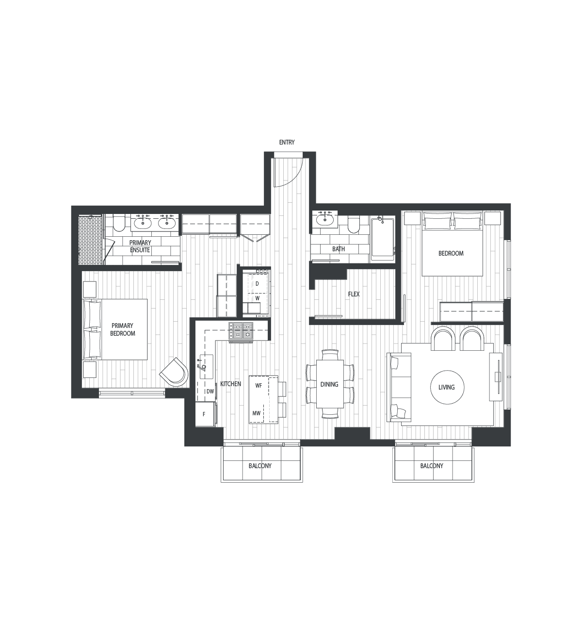 C14 Floor Plan of  1818 Alberni Condos with undefined beds