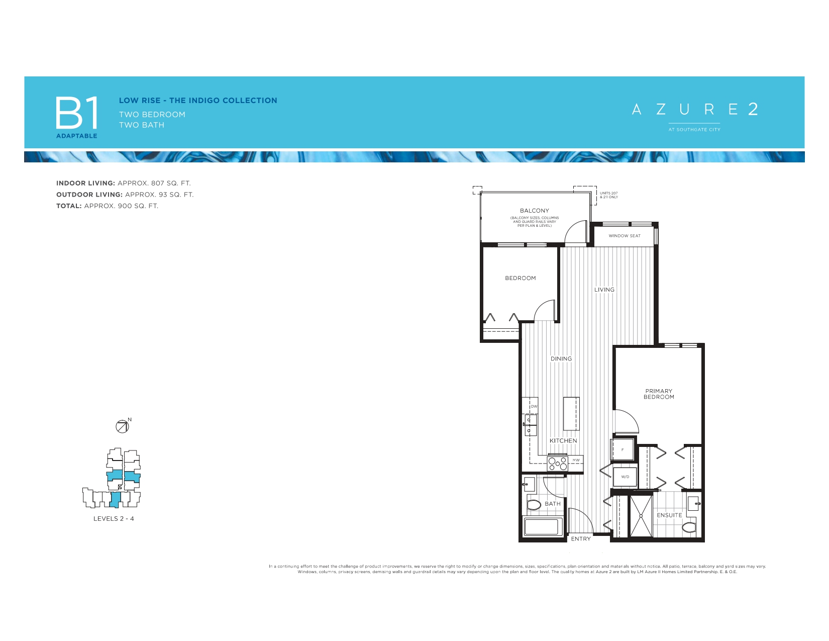 B1 Floor Plan of Azure 2 Condos with undefined beds
