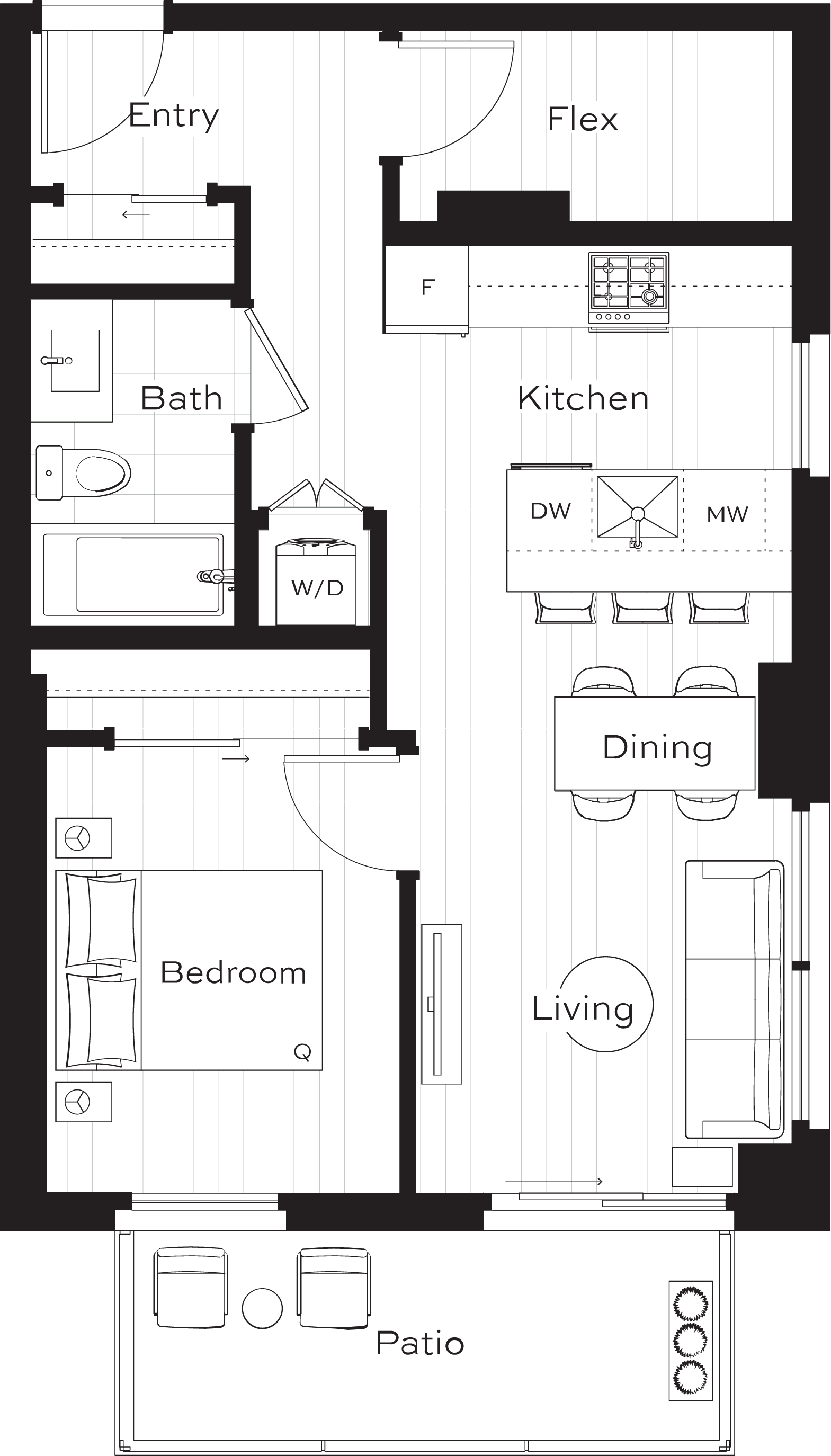 B7 Floor Plan of Lina at QE Park Condos with undefined beds