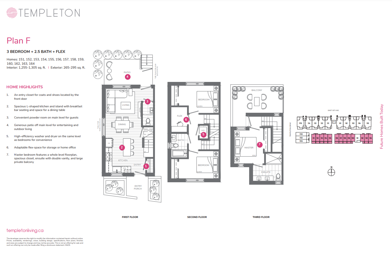 F Floor Plan of Templeton Condos with undefined beds