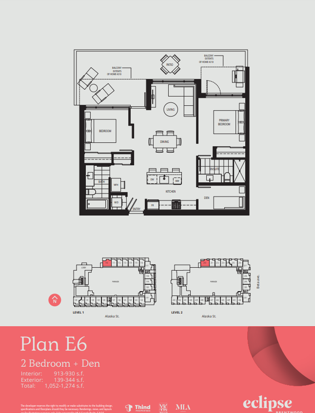 E6 Floor Plan of Thind Brentwood - Lumina Eclipse Condos with undefined beds