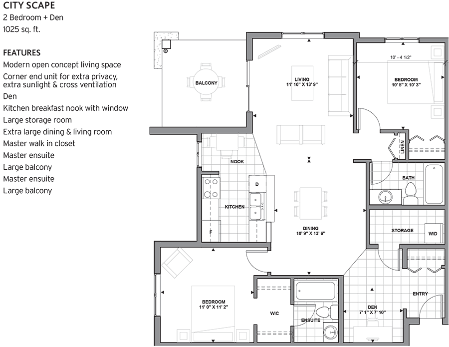  City Scape  Floor Plan of Creekwood Landing Condos with undefined beds