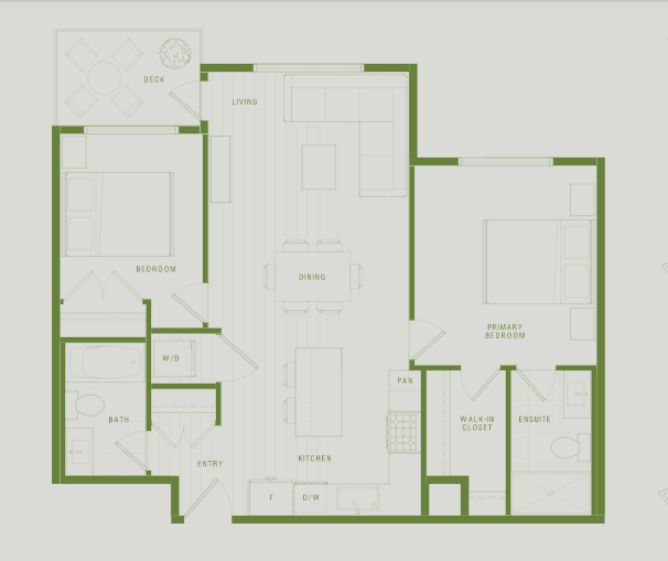  B11  Floor Plan of King + Crescent Condos with undefined beds