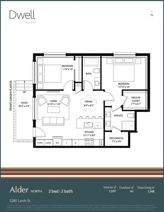  5280 Larch Street  Floor Plan of Dwell on Larch with undefined beds