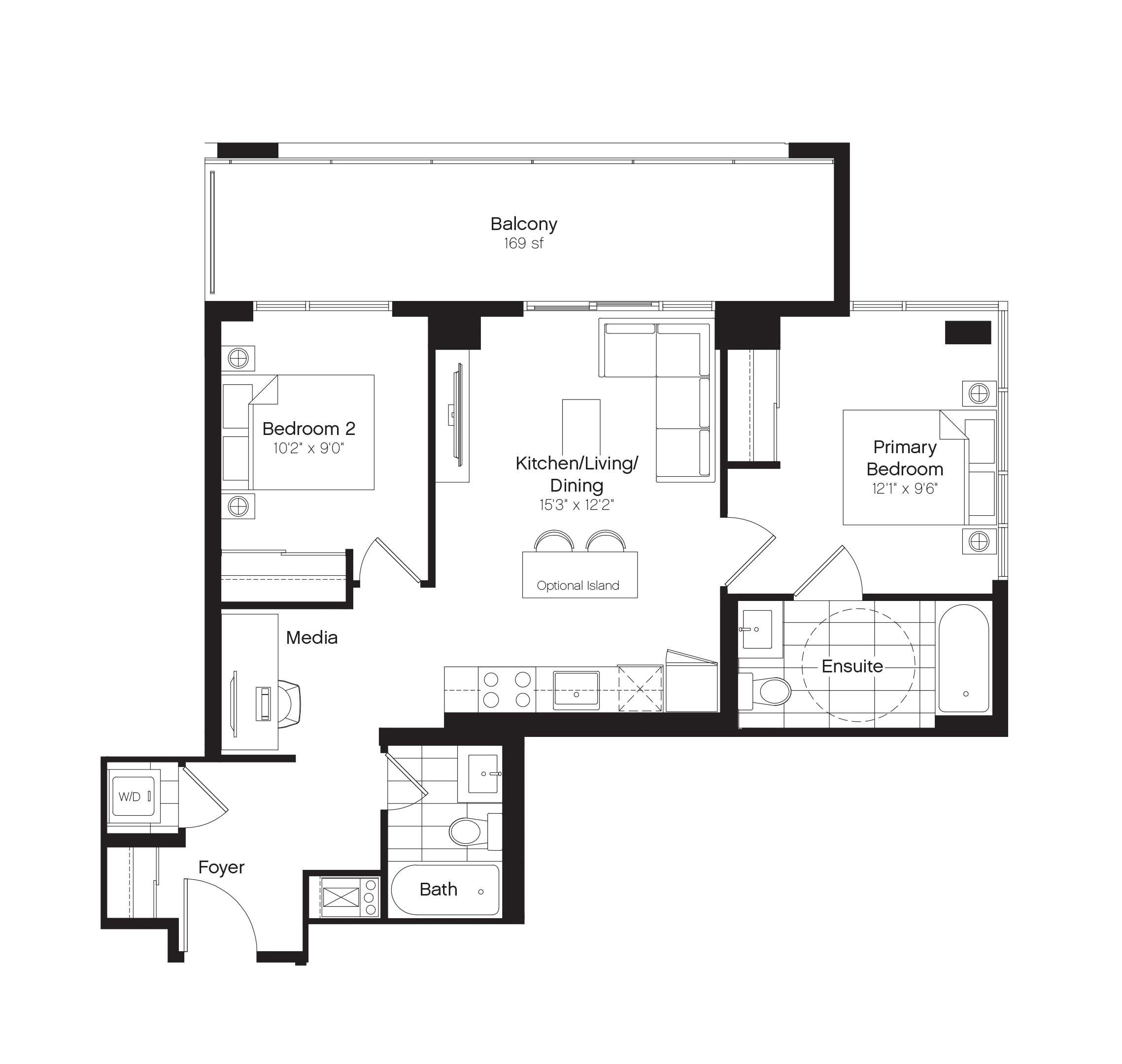 B610 Floor Plan of Kingsley Square Condos with undefined beds