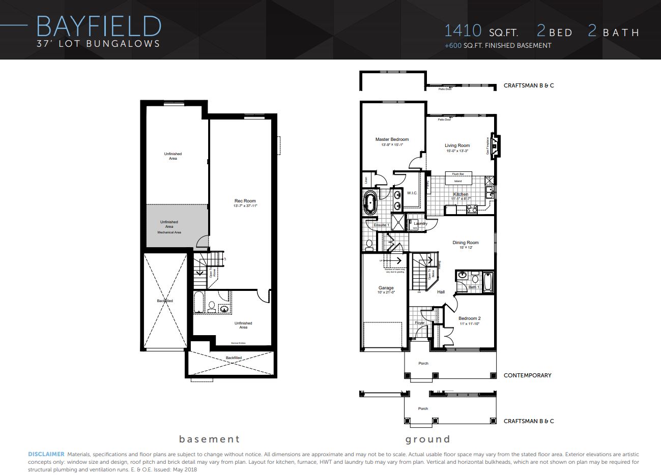 Bayfield Floor Plan of River's Edge Claridge Homes with undefined beds