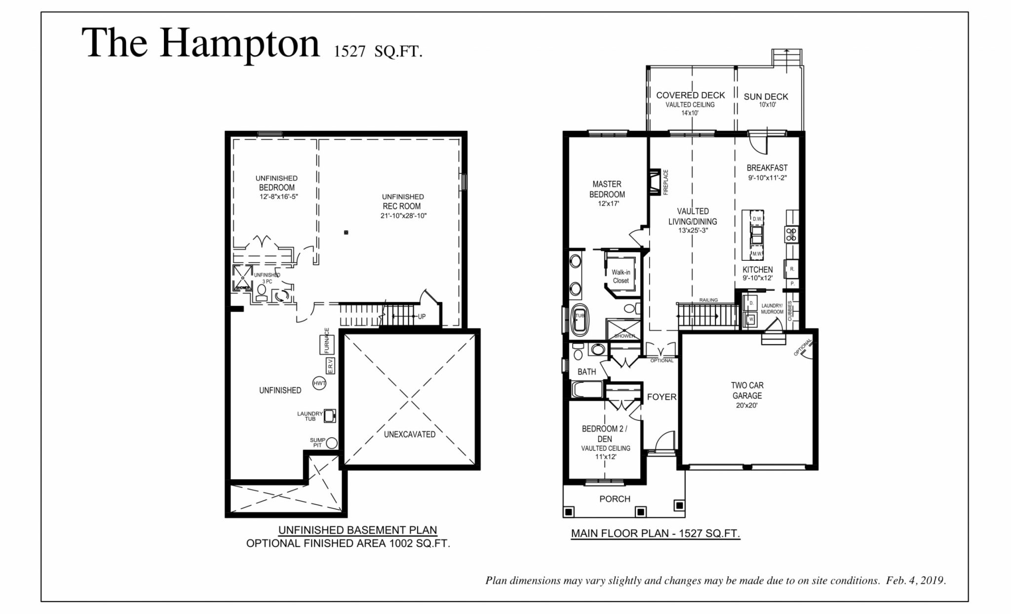  The Hampton  Floor Plan of Meadowlily with undefined beds