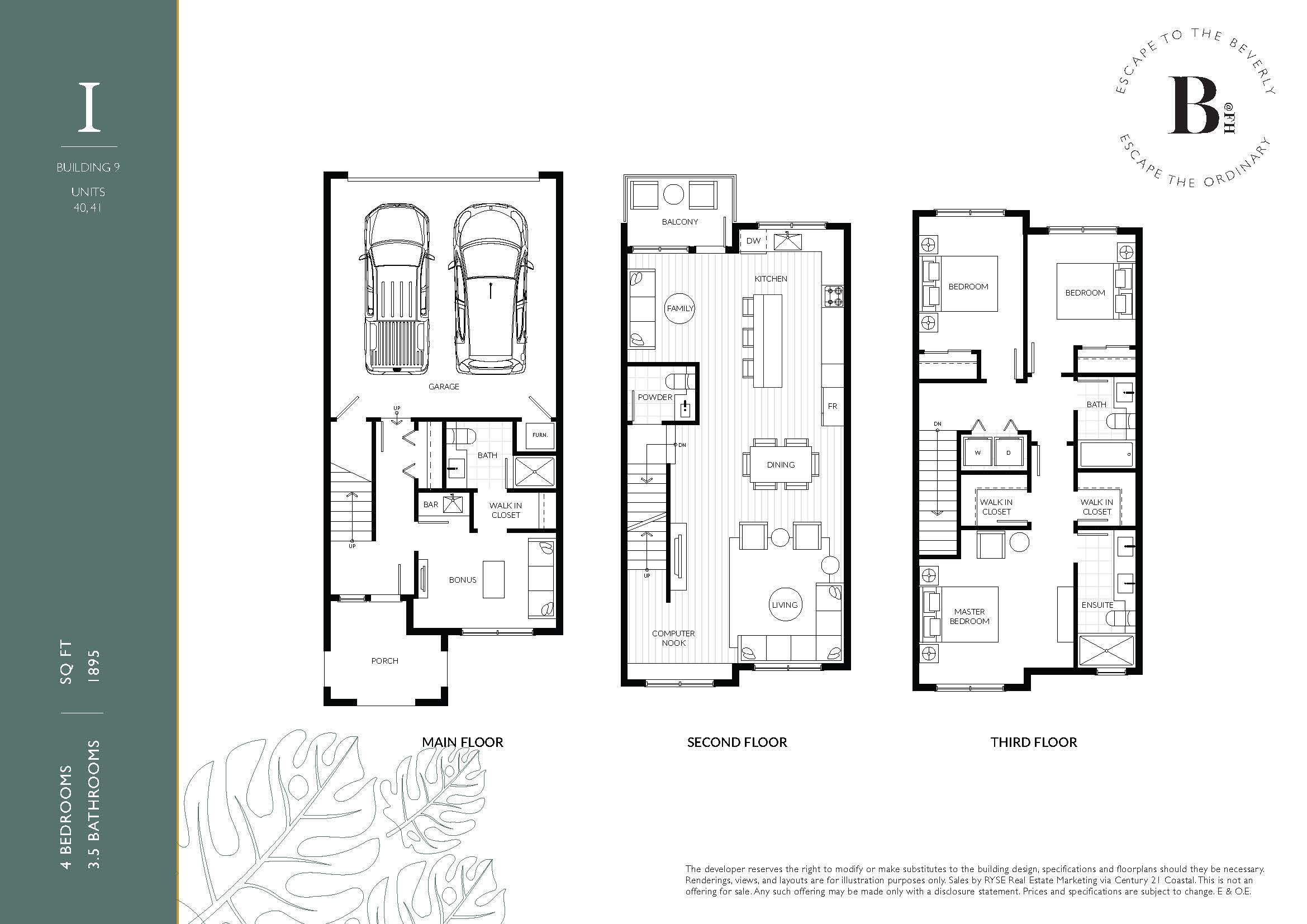 40 Floor Plan of The Beverly Towns with undefined beds