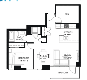504 Floor Plan of The View at Grandin City Condos with undefined beds
