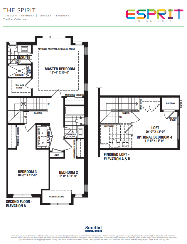  The Spirit  Floor Plan of ESPRIT Newmarket Towns with undefined beds