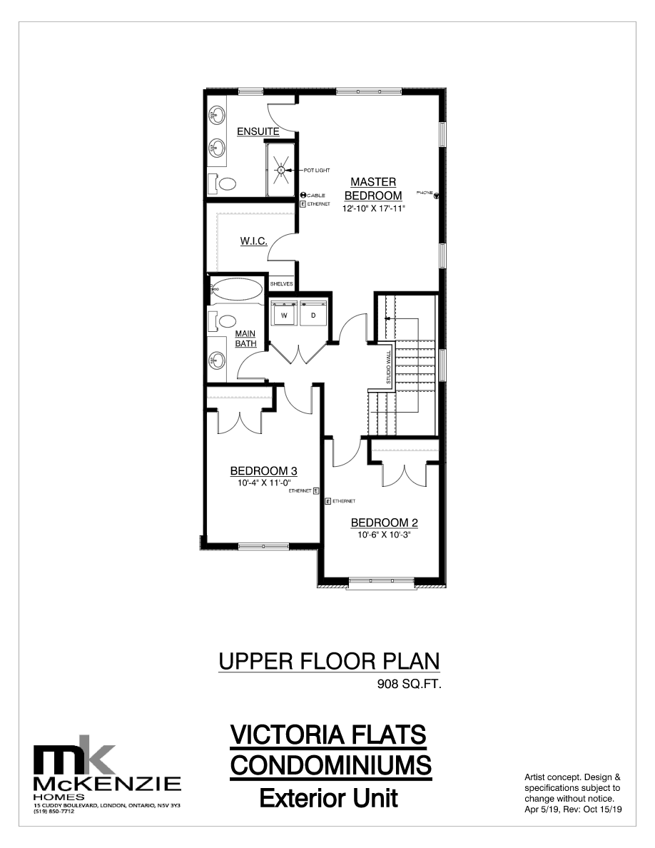  Exterior Unit  Floor Plan of Victoria Flats Towns with undefined beds