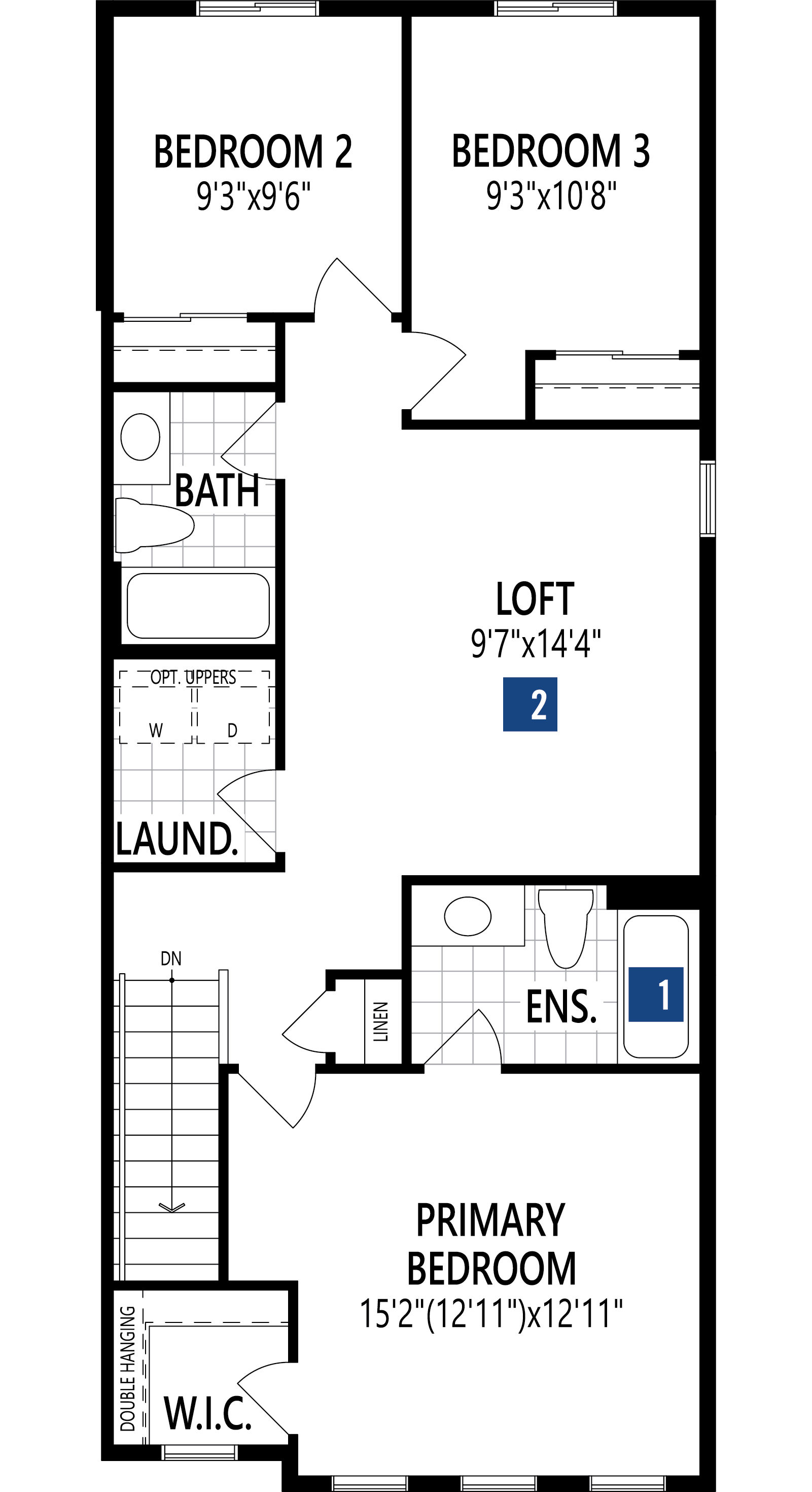  Ripley End  Floor Plan of  Stillwater by Mattamy Homes Towns with undefined beds