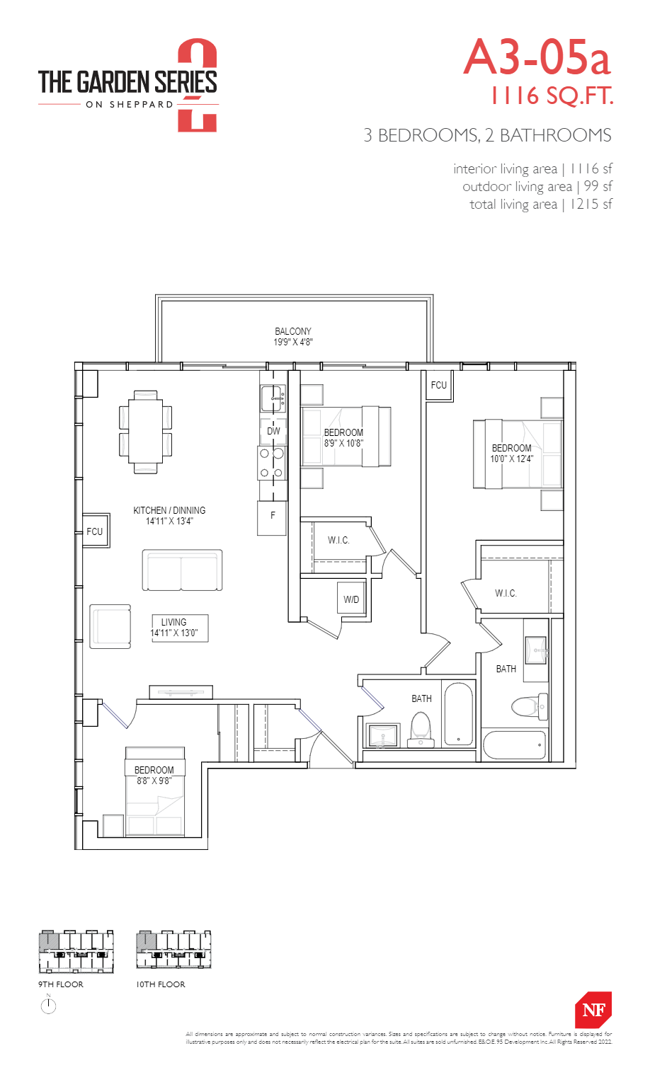 A3-05A Floor Plan of The Garden Series 2 on Sheppard Condos with undefined beds