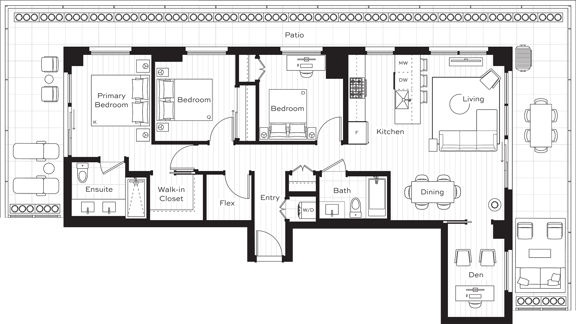  D3 (507)  Floor Plan of Lina at QE Park Condos with undefined beds