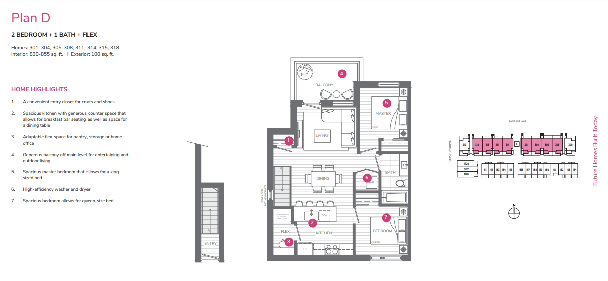 D Floor Plan of Templeton Condos with undefined beds
