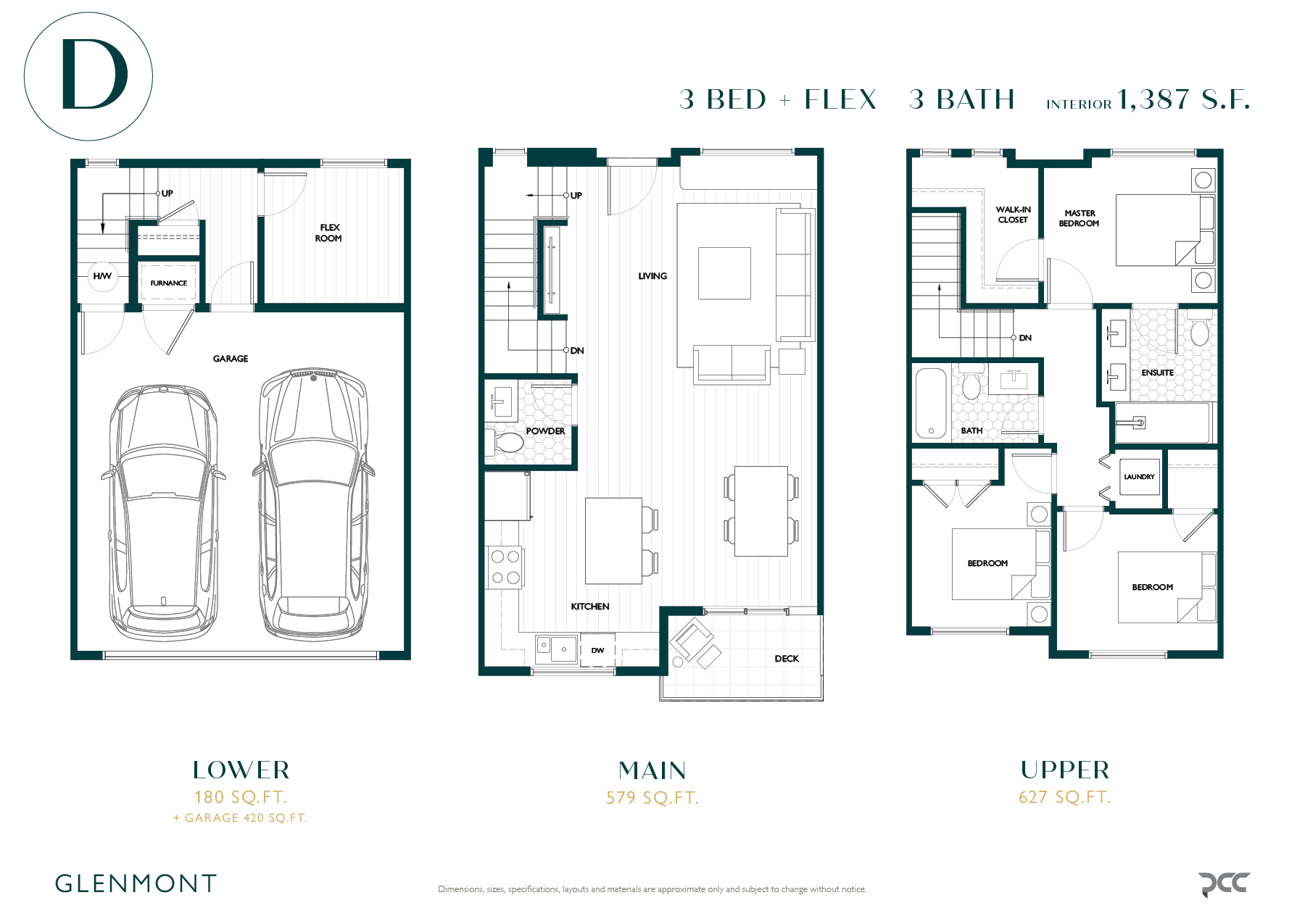 D Floor Plan of Glenmont Towns with undefined beds