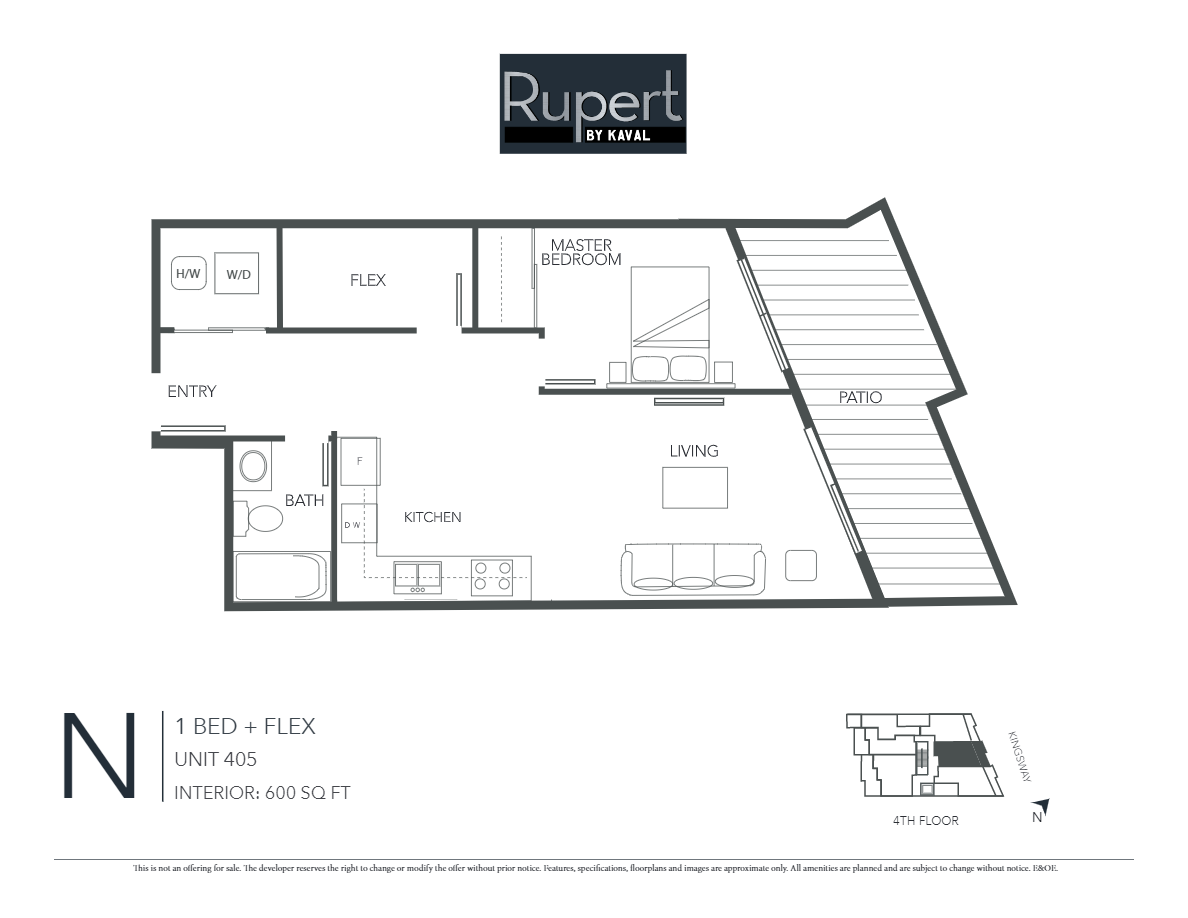 N Floor Plan of RUPERT Condos with undefined beds
