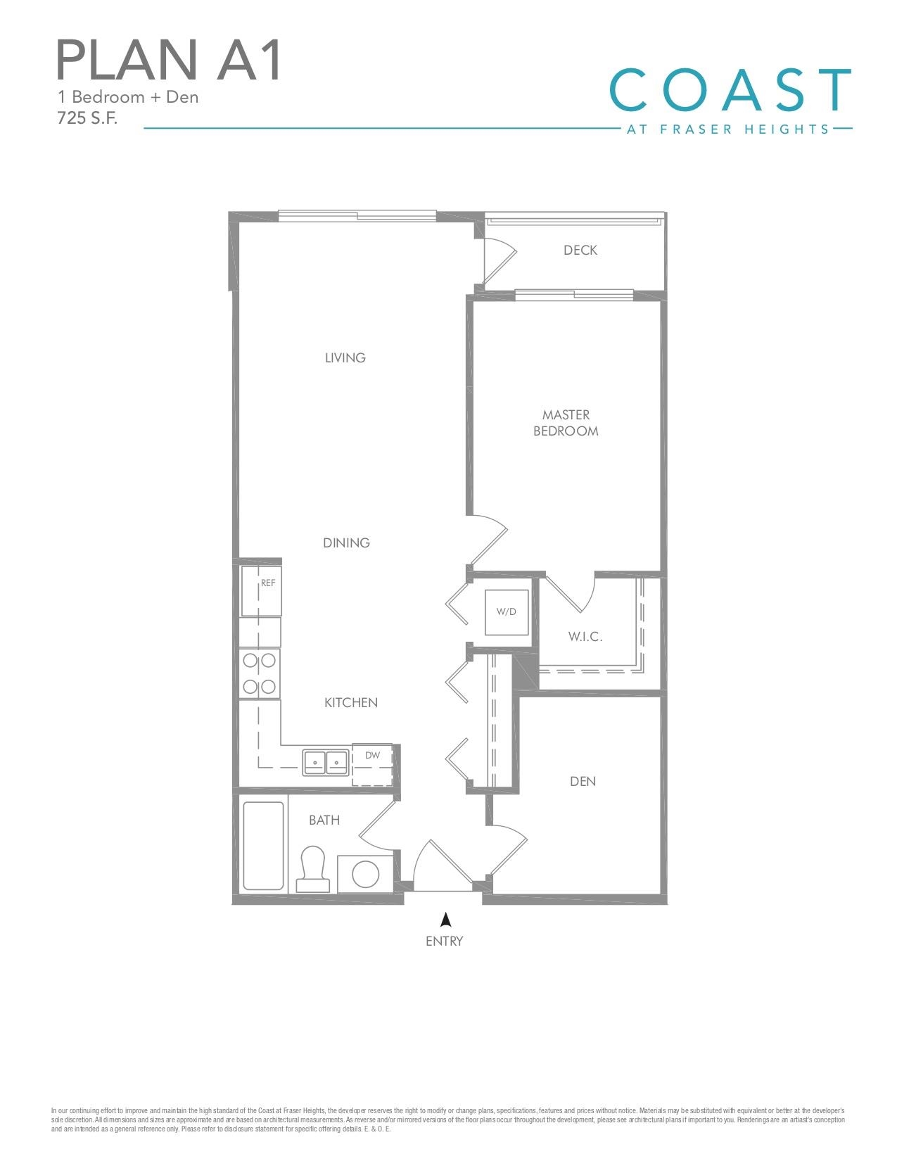 305 Floor Plan of COAST at Fraser Heights Condos with undefined beds