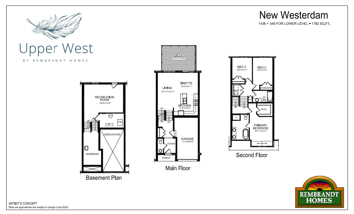  The New Westerdam  Floor Plan of Upper West Towns with undefined beds