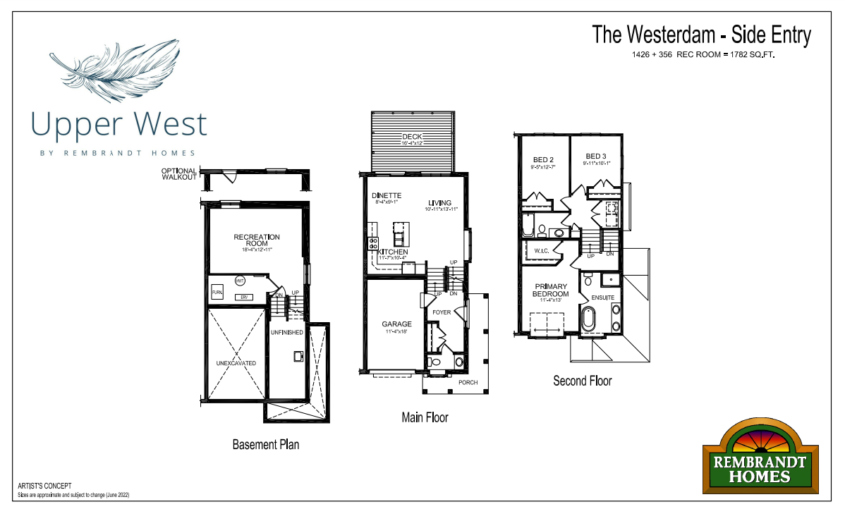  The Westerdam  Floor Plan of Upper West Towns with undefined beds