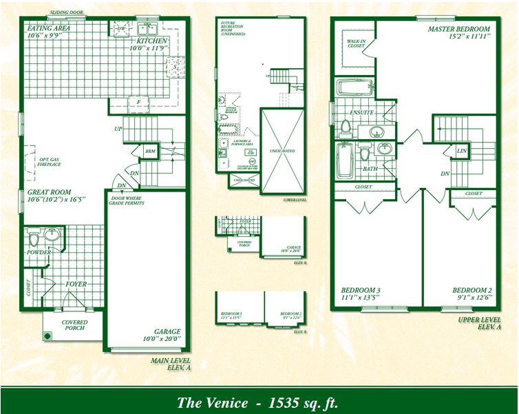  The Venice  Floor Plan of  Landmark Estates  with undefined beds