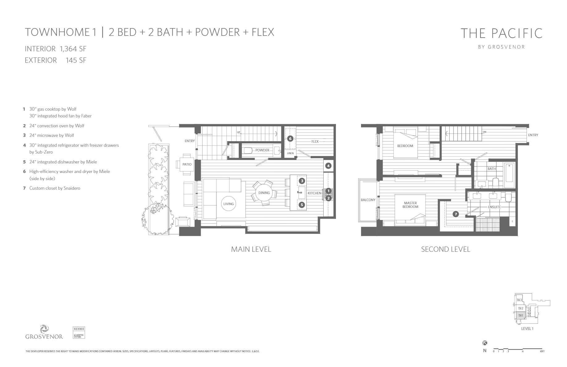TH1 Floor Plan of The Pacific Condos with undefined beds