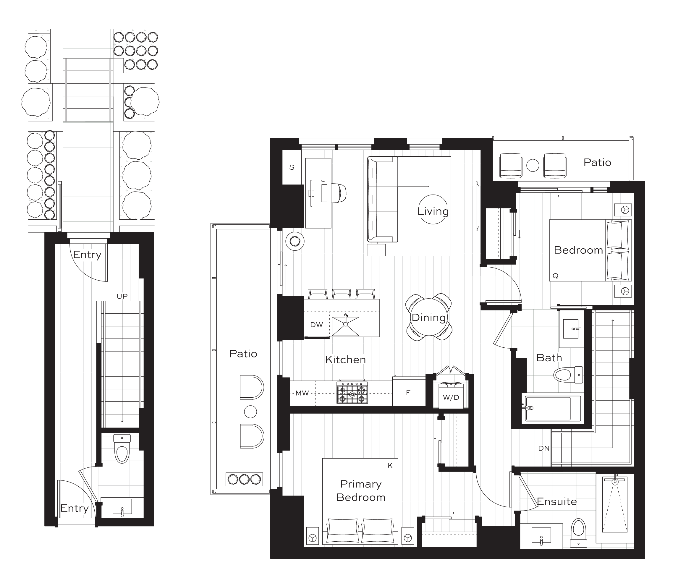  TH1  Floor Plan of Lina at QE Park Condos with undefined beds